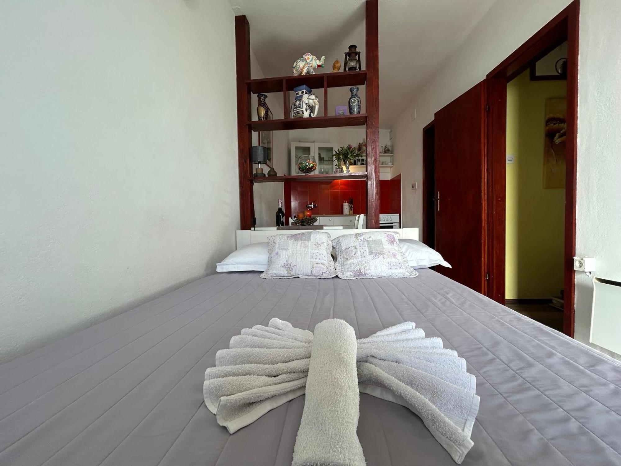 Seafront Studio Apartment+Balcony Podgora Ngoại thất bức ảnh