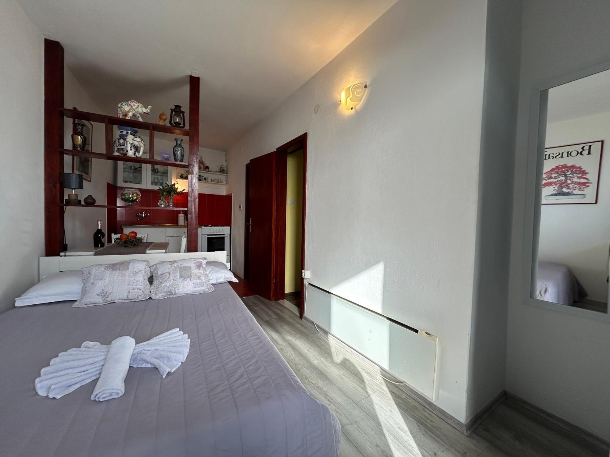Seafront Studio Apartment+Balcony Podgora Ngoại thất bức ảnh
